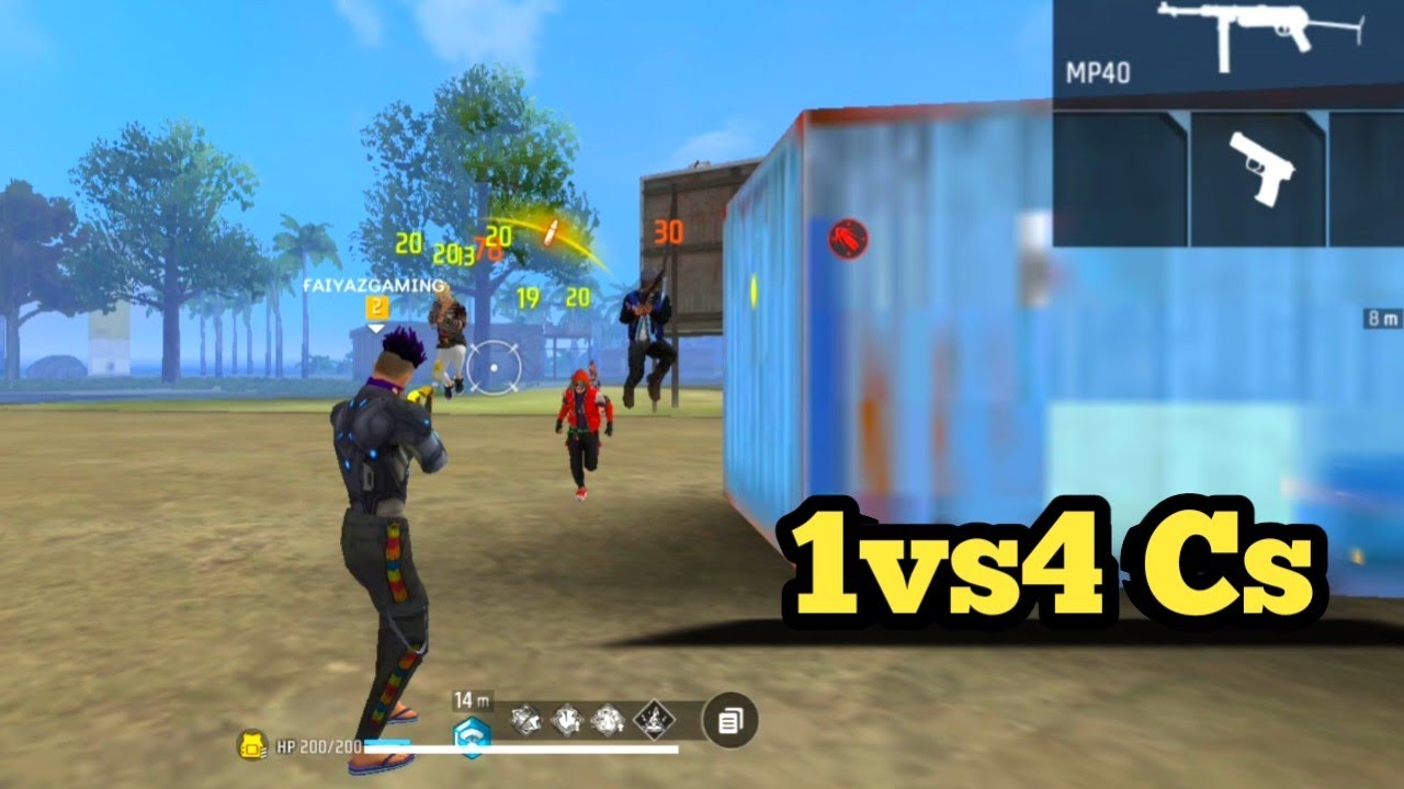 1vs4 Moment CS Rank Gameplay || Garena Free Fire - YouTube