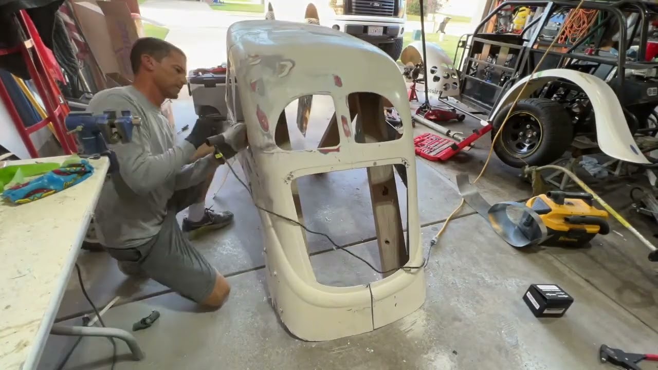 Time to start body work…….again….Inex Legend car!!