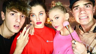 Doing Our GIRLFRIEND S Makeup Ft Bryce Hall Jordyn Jones and Elle