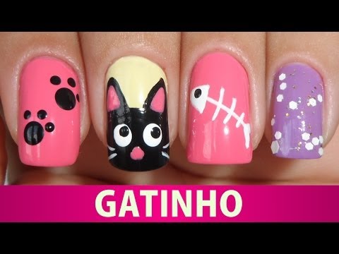 Unhas Decoradas de Gatinho