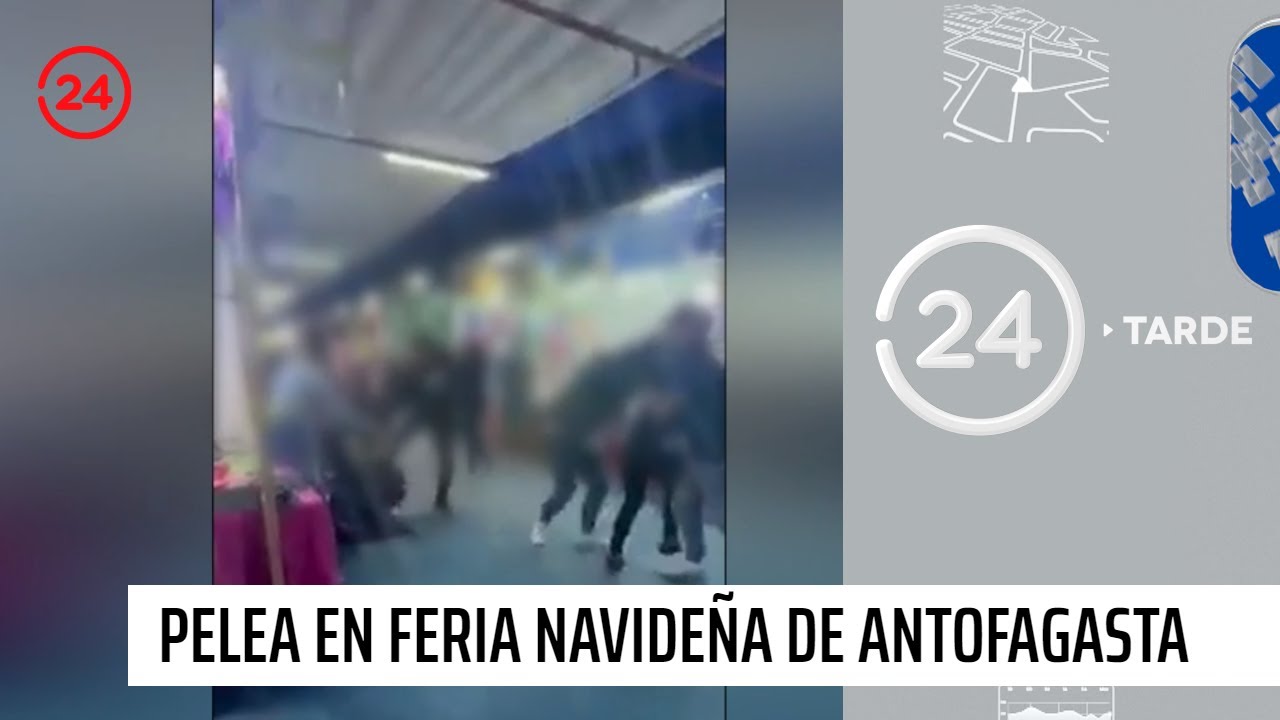 Pelea a combos y patadas en feriada navideña de Antofagasta | 24 Horas TVN Chile