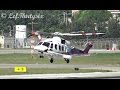 [HD] Agusta AW-189 Gulf Helicopters taxiing & take off from Brindisi Airport