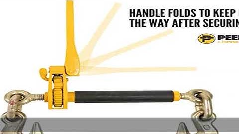 Peerless QuikBinder Plus Ratchet Load Binder - 3/8 Inch x 1/2 Inch Chain Binder - Easily Secure Hea