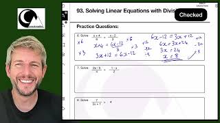 20 Solving Linear Equations with Division Questions you need to know for Foundation GCSE Maths