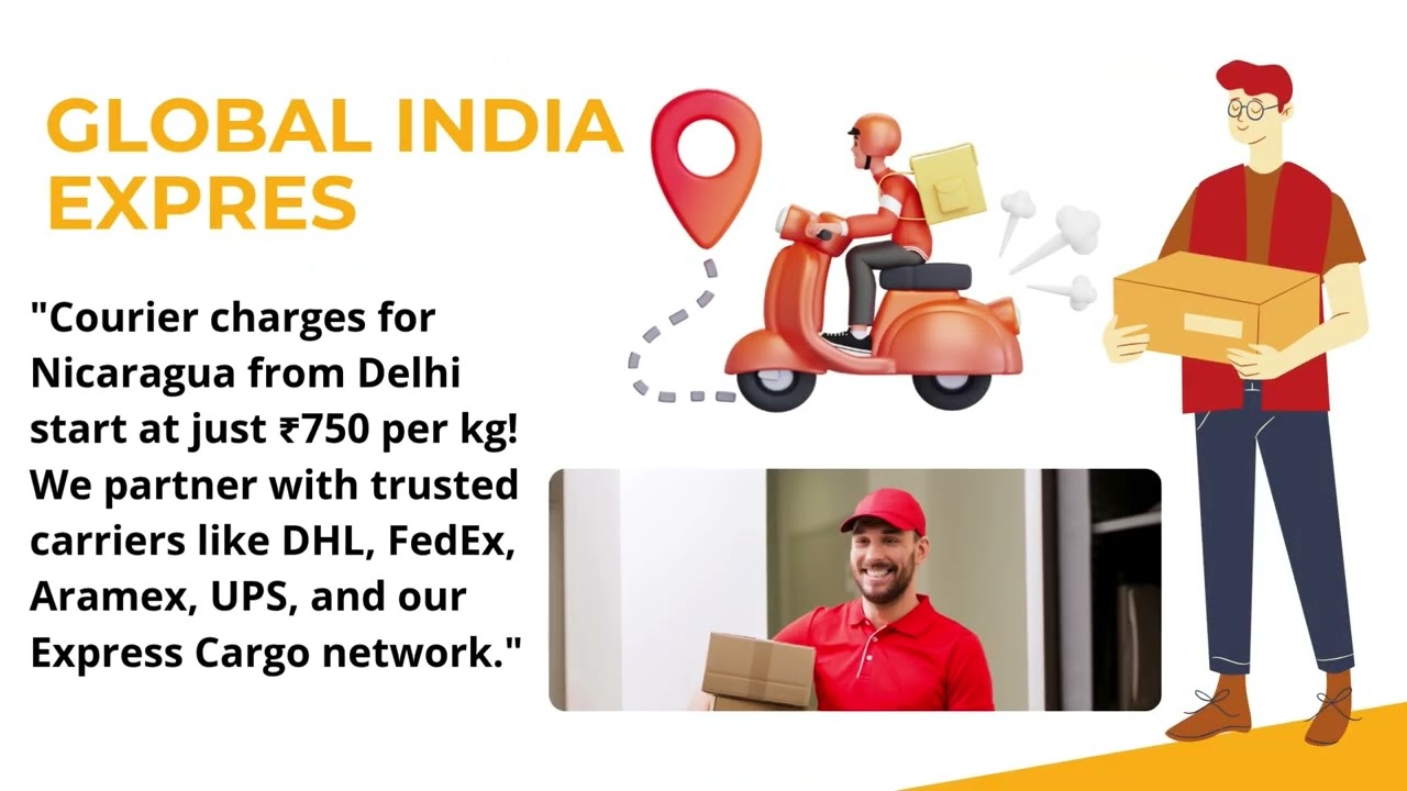 Courier Charges for Nicaragua from India | Global India Express