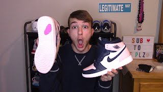 THIS SHOE IS CRAZY!! Air Jordan 1 Bubblegum/Atmosphere Unboxing and Review!!!