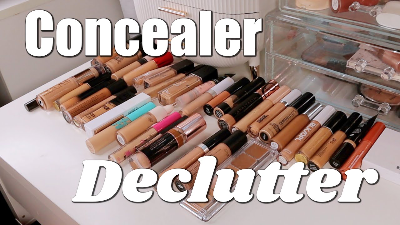 CONCEALER COLLECTION & DECLUTTER 2024 | Getting Rid Of HALF Of My Collection