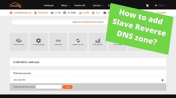 How to add Slave Reverse DNS zone (UPDATED 2020)