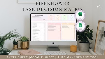 Eisenhower Decision Matrix Excel template google sheets Task Priority tracker Time Management