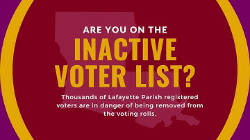 Are You on the Inactive Voters List in Louisiana?