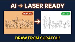 LightBurn Vector Drawing: Lines, Nodes & the Scissor Tool Method