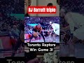 RJ Barrett hits step back three point shot to seal the win in Toronto #nba #raptors #cavs