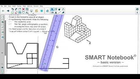 Drawing isometric and orthographic without grids   SMART Notebook part 1
