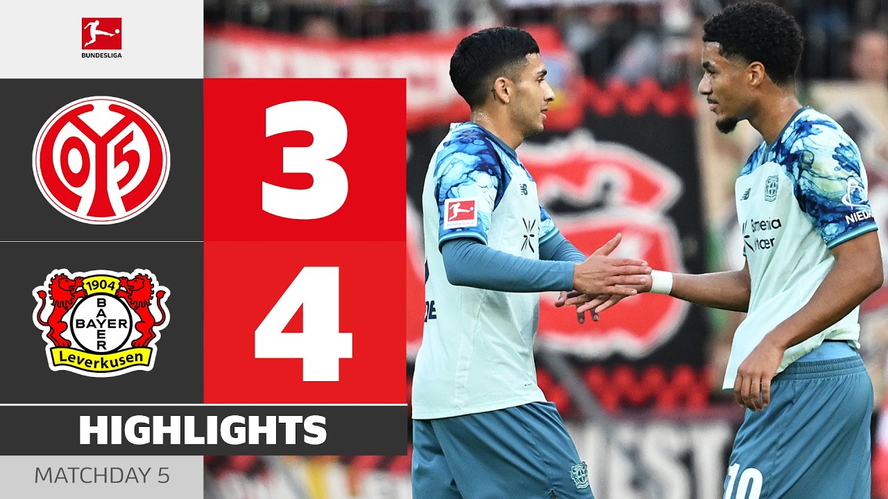 [분데스리가] Rollercoaster Ride! | MAINZ 05 – BAYER 04 LEVERKUSEN | Highlights | Matchday 5 – Bundeslig