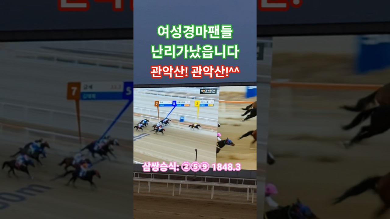 여성경마팬들 흥분의 도가니#경마 #말#달려라말 #shrots #horse #잘못된만남