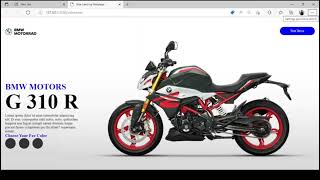 BMW motors web landing page with click events using html css JS || codeUnique codeFun
