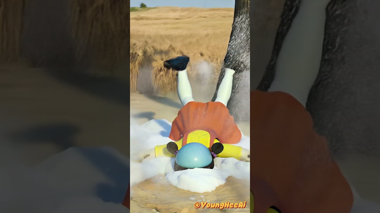 Squid Game Young-hee AI hilariously playing on the snow? 