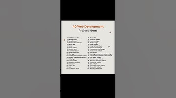 40 Web Development Project Ideas|| shorts