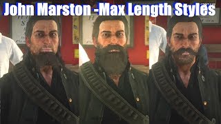 Red Dead Redemption 2 - John Marston Max Length Beard & Hair Styles