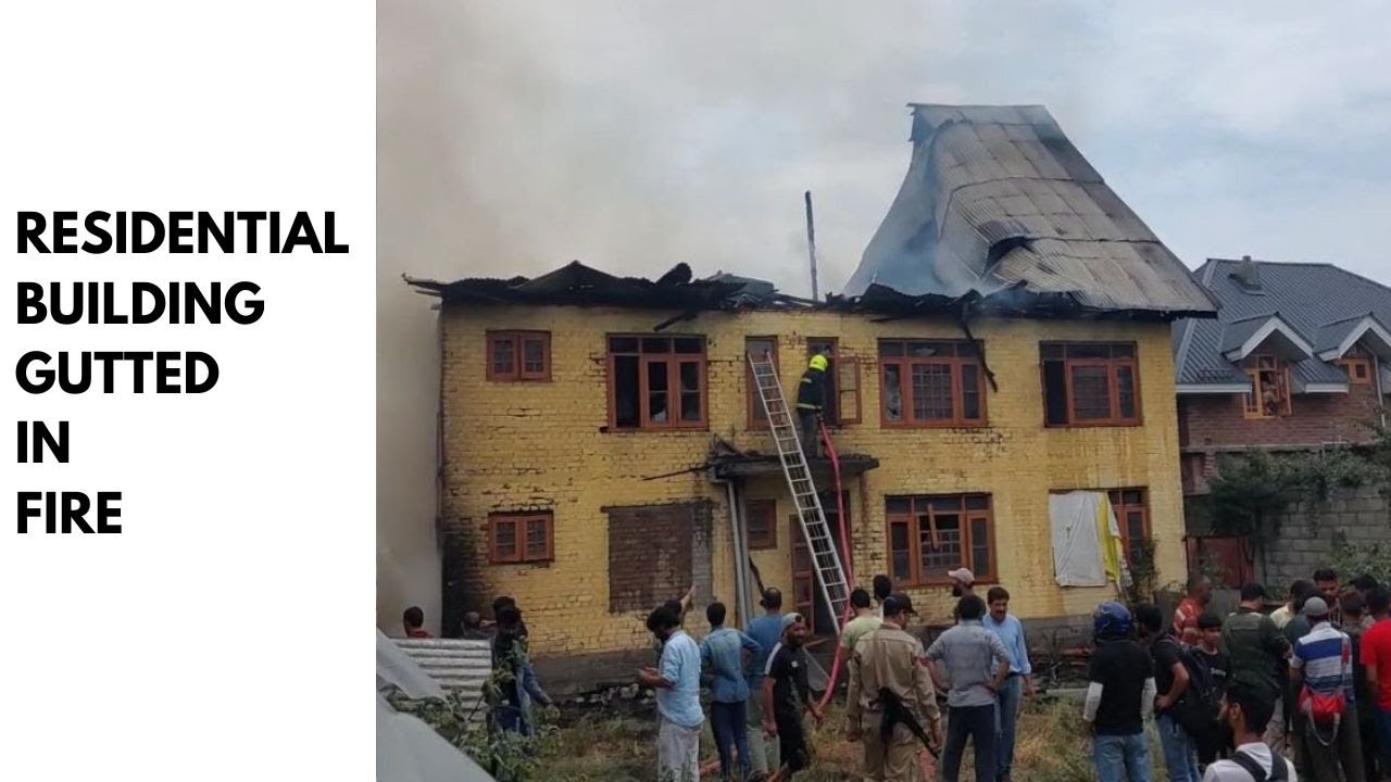 Ganderbal: Residential Building Gutted In Fire At Pandach - YouTube
