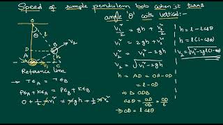 Speed of a Pendulum bob after released from angle Work and Energy Problem with Solution in 4 Minutes