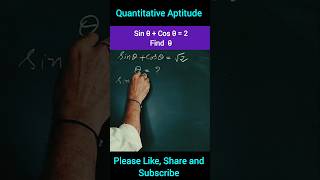 Quantitative Aptitude in Trigonometry #ytshorts #shortsviral #ssc #csat #rrb #apsc #bankpos