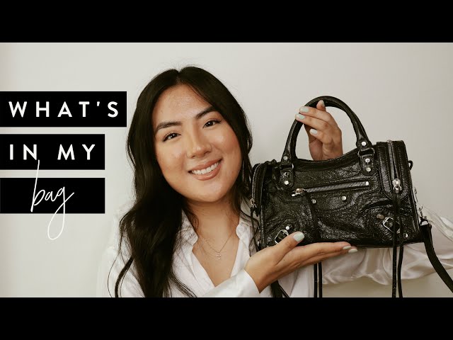 Updated what's in my bag: Balenciaga Mini City Bag - YouTube