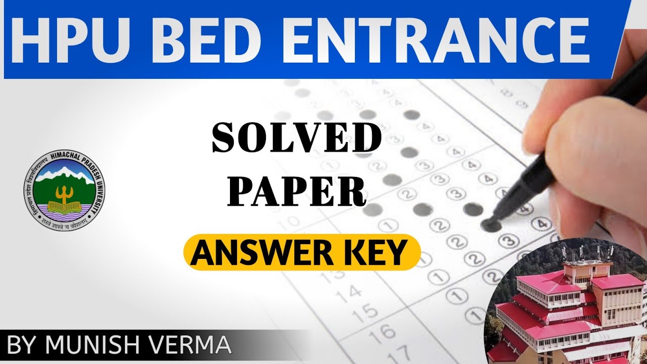 HPU B.Ed Entrance 2025- SOLVED PAPER - 27 MAY - YouTube
