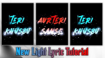 New Light Lyric Tutorial - Alight Motion Video Editing New Style - Alight Motion Text Effect #node