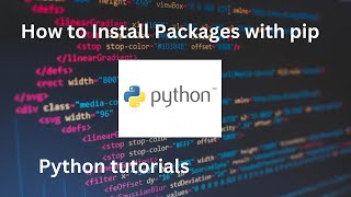 How to install packages with pip