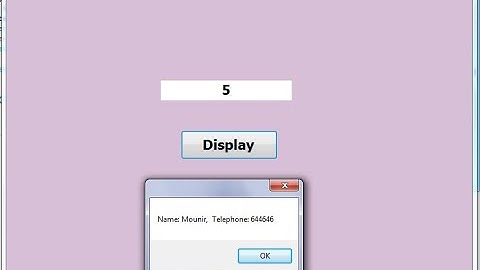 Visual Basic.net: How to retrieve data from access database and display it in a messageBox