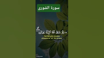سورة الشورى #اكسبلور #القزابري #الرحمن #دويتو #duet #quran #تيك_توك #المصحف #لايك #حالات_واتس