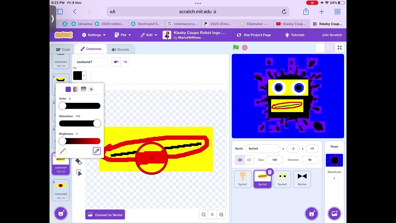 Klasky Csupo Robot logo 8000 Speedrun Scratch