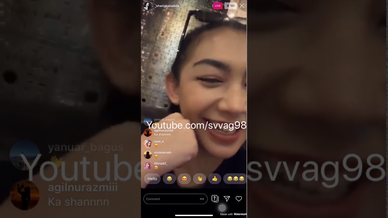 Shania Salsabila Live on Instagram 14/12/19
