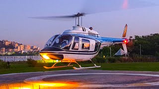 Full Startup & Takeoff - Bell 206 Jetranger