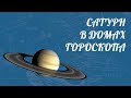 САТУРН В ДОМАХ ГОРОСКОПА