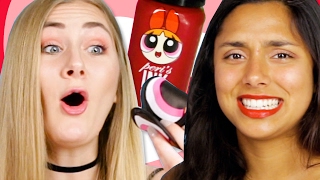 Women Try Powerpuff Girls Makeup