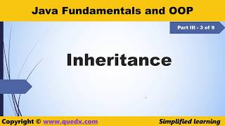 Java Fundamentals and OOP Part III (3 of 9) Inheritance