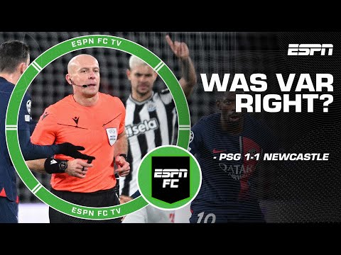 ‘RIDICULOUS DECISION!’ Was VAR right to award PSG an injury-time penalty vs. Newcastle? | ESPN FC