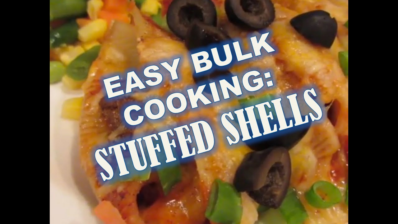EASY & CHEAP BULK COOKING: Stuffed Shells - YouTube