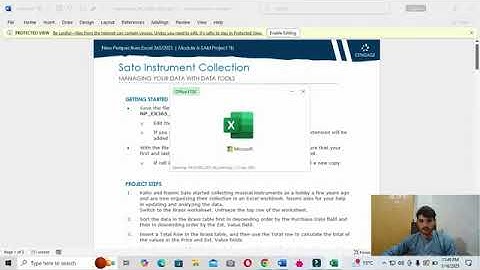 Excel Module 6 Sam Project B Sato Instrument Collection