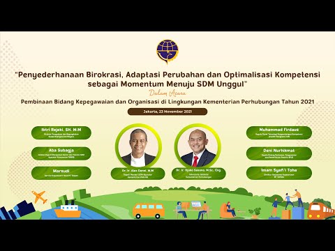 Webinar Pembinaan Bidang Kepegawaian dan Organisasi Kementerian Perhubungan