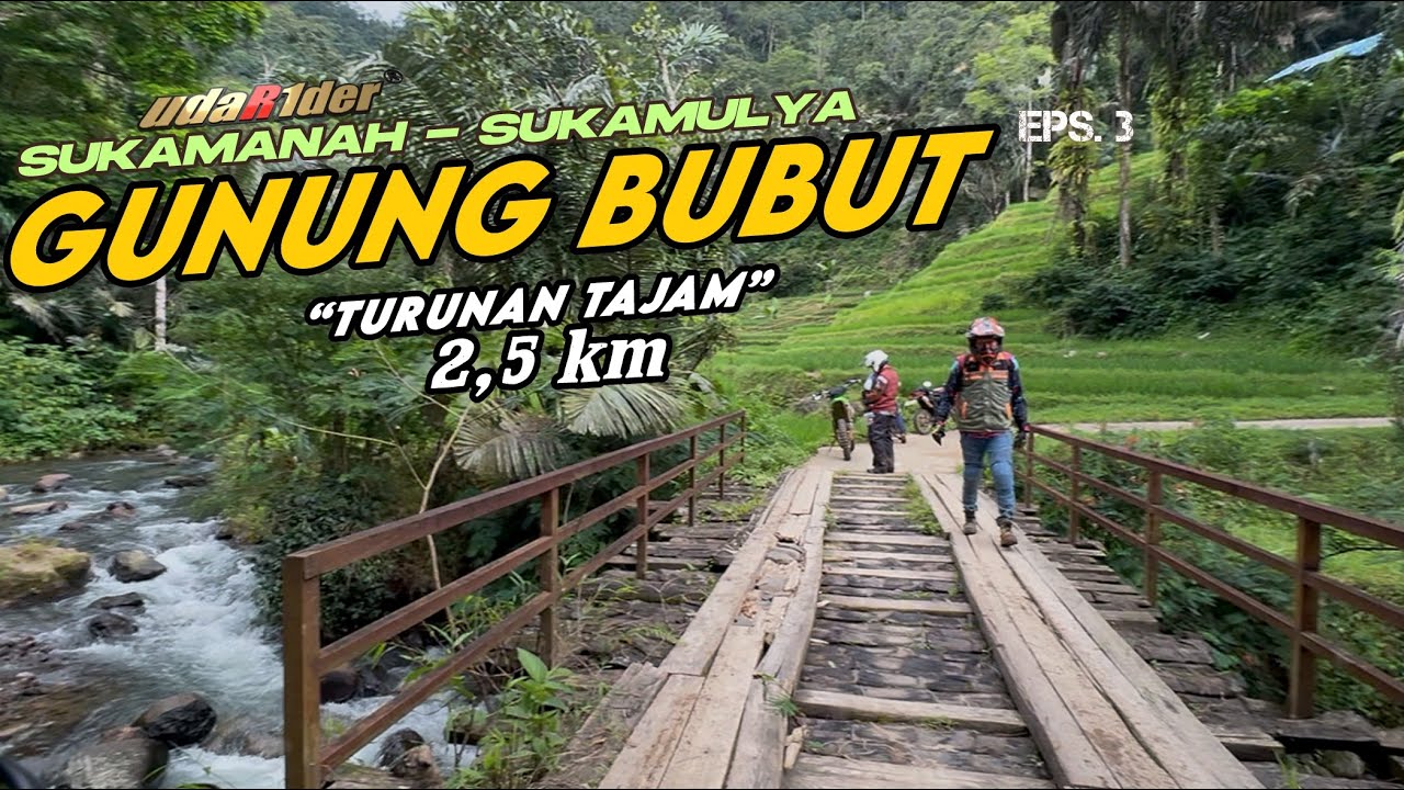 Gila‼️Turunan Gunung Bubut Setajam Ini…Panorama Desa Sukamanah - Sukamulya Cikadu Memanjakan Mata