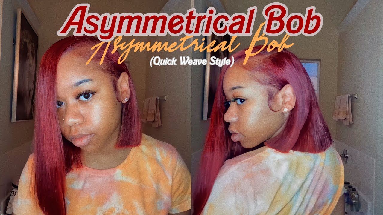 How to: ASYMMETRICAL BOB (QUICK WEAVE) *SUPER EASY*