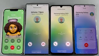 Incoming Call Iphone 13 + Samsung Galaxy S20 Plus + Samsung Galaxy S24 Ultra + Samsung Galaxy A32 Resimi