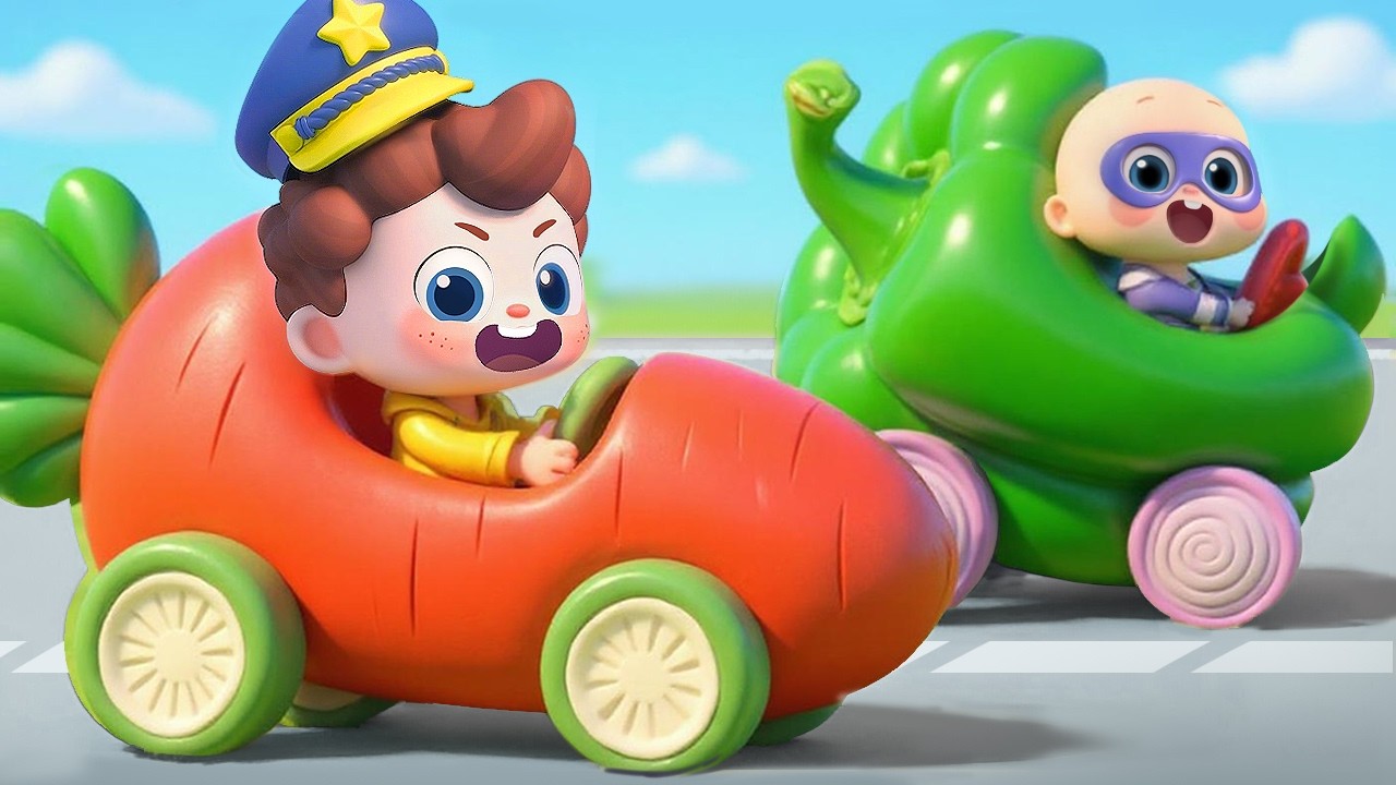 🔴LIVE | Learn Healthy Eating | Police Chase Gone Veggie! | Nursery Rhymes & Kids Songs | BabyBus