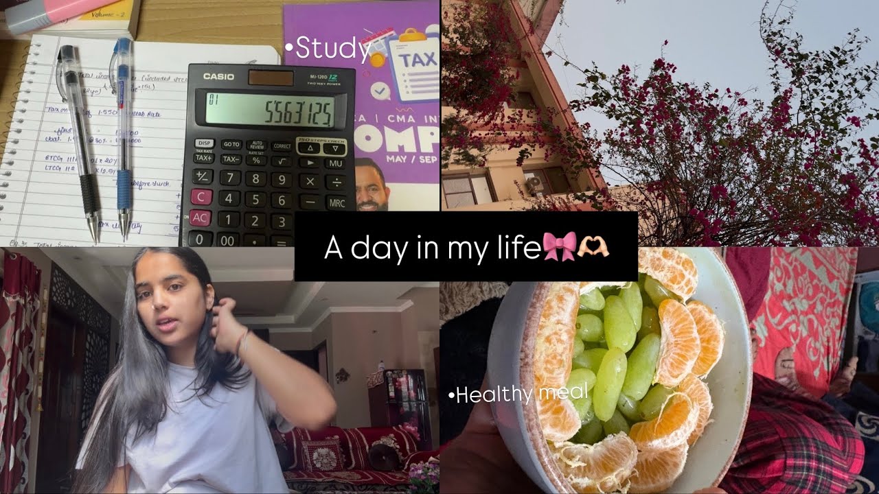Realistic Day in My Life | Study Routine of an Aspirant🩵🎀📚🍓⛅️