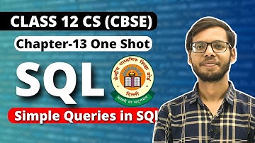 Chapter 13 Simple Queries in SQl | Class 12 Computer Science | Vishal Kumar | in Hindi |