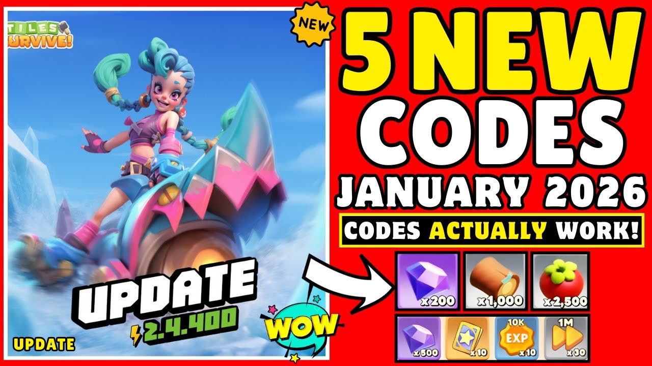🎄Update🎄Tiles Survive! CODES January 2026 | Tiles Survive! GIFT CODES | How to Redeem Codes 2026