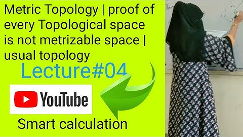 Metric Topology | Usual Topology | proof every topological space is not   Metrizable space 🔥